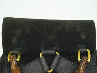 Gucci Vintage Bamboo Backpack Suede