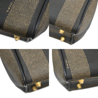 Fendi Vintage Pequin Boston Bag Coated Canvas