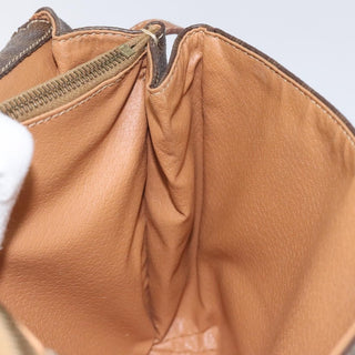 Celine Vintage Macadam Shoulder Bag Canvas and Leather