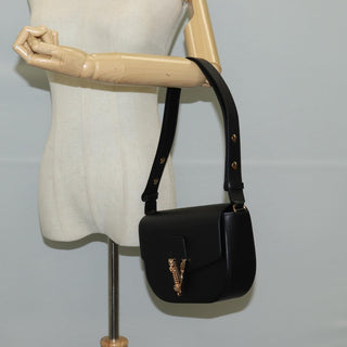 Versace Virtus Flap Messenger Bag Leather