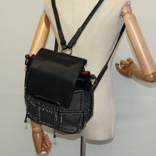 Christian Louboutin Lucky L Convertible Backpack Spiked Leather and Suede