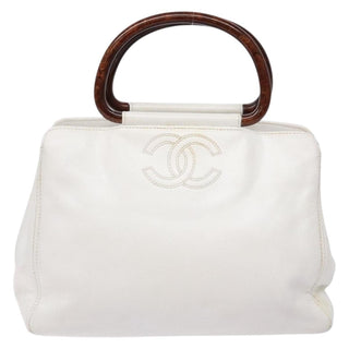Chanel Vintage Wooden Ring Tote Leather