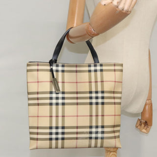 Burberry Top Handle Tote Nova Check Canvas