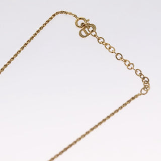 Christian Dior CD Pendant Necklace Metal and Crystals