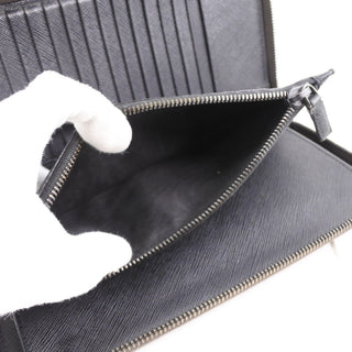 Prada Zip Organizer Wallet Leather