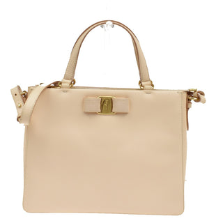Salvatore Ferragamo Vara Bow Top Handle Convertible Tote Leather