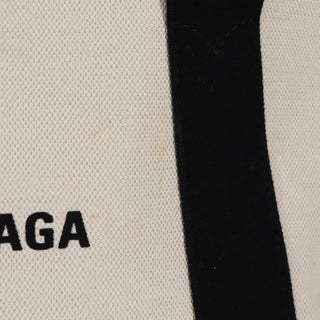 Balenciaga Navy Cabas Canvas with Leather