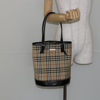 Burberry Nova Check Tote Canvas and Leather