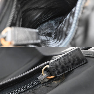 Prada Logo Flap Messenger Tessuto
