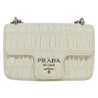 Prada Chain Flap Shoulder Bag Nappa Gaufre