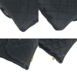 Chanel CC Logo Micro Matelasse Shoulder Bag Pouch Canvas