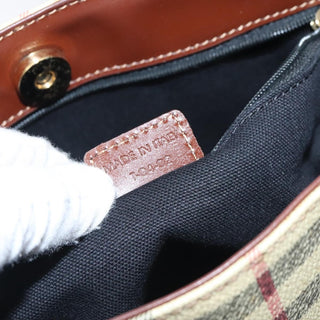 Burberry Top Handle Tote Haymarket Coated Canvas