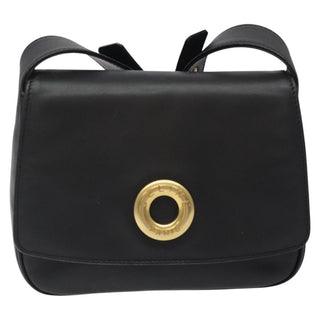 Celine Vintage Circle Logo Crossbody Bag Leather