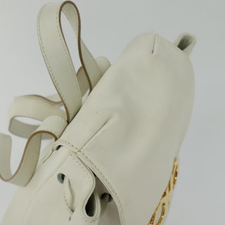 Salvatore Ferragamo Gancini Flap Drawstring Backpack Leather