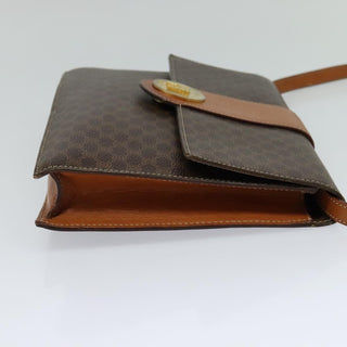 Celine Vintage Macadam Shoulder Bag Canvas and Leather