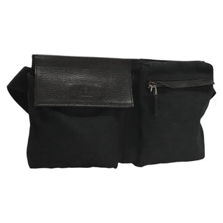 Gucci Vintage Double Belt Bag GG Canvas with Leather