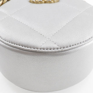 Chanel 19 Round Clutch with Chain Quilted Leather