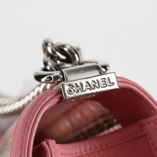 Chanel Boy Flap Bag Woven PVC with Lambskin