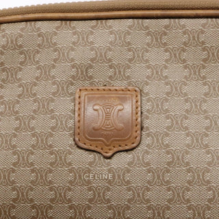 Celine Vintage Macadam Shoulder Bag Canvas and Leather