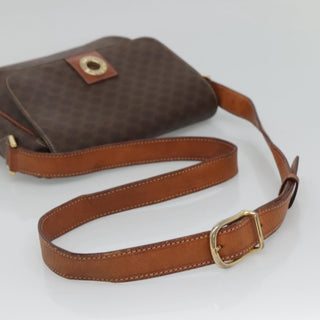 Celine Vintage Macadam Shoulder Bag Canvas and Leather