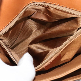 Celine Vintage Macadam Shoulder Bag Canvas and Leather