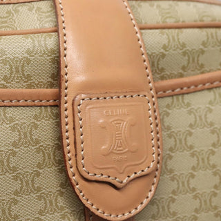 Celine Vintage Macadam Shoulder Bag Canvas and Leather