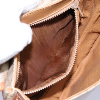 Celine Vintage Macadam Shoulder Bag Canvas and Leather