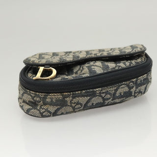 Christian Dior Saddle Zip Pouch Diorissimo Canvas