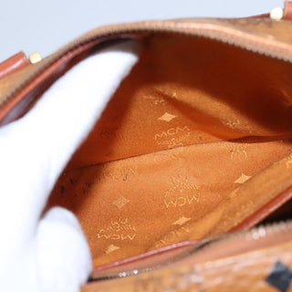 MCM Visetos Handbag Canvas and Leather