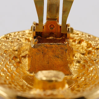 Chanel Vintage Round CC Clip-On Earrings Metal