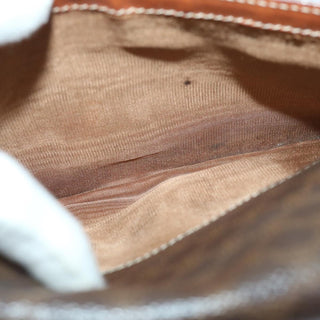 Celine Vintage Convertible Macadam Turnlock Shoulder Bag Canvas and Leather