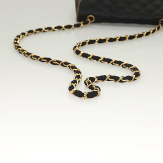 Chanel Vintage Half Moon Chain Bag Quilted Satin with Braided Detail