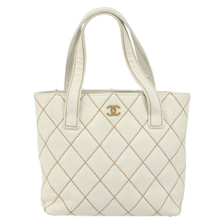 Chanel Surpique Tote Quilted Leather
