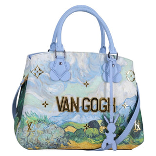 Louis Vuitton Montaigne Handbag Limited Edition Jeff Koons Van Gogh Print Canvas