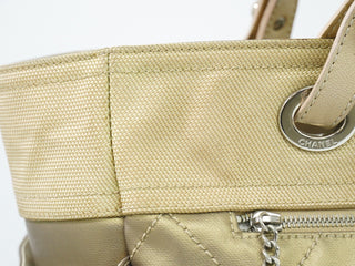 Chanel Biarritz Pocket Tote Quilted Coated Canvas