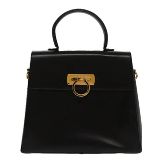 Salvatore Ferragamo Gancini Convertible Top Handle Bag Leather