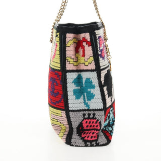 Chanel Crochet CC Drawstring Tote Fabric