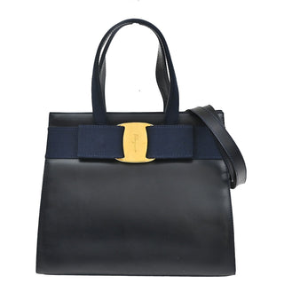 Salvatore Ferragamo Convertible Vara Bow Tote Leather