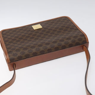 Celine Vintage Macadam Shoulder Bag Canvas and Leather