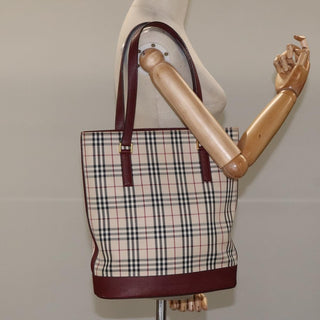 Burberry Nova Check Tote Canvas and Leather
