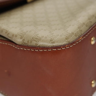 Celine Vintage Convertible Top Handle Bag Macadam Coated Canvas