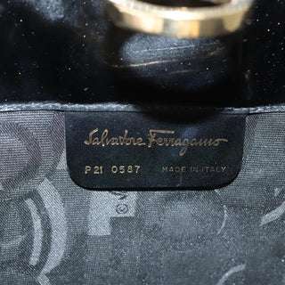 Salvatore Ferragamo Gancini Shoulder Bag Patent Leather