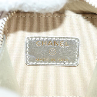 Chanel CC Cube Zip Clutch with Chain Handle Quilted Lambskin