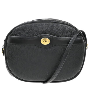 Christian Dior Vintage CD Logo Shoulder Bag Leather