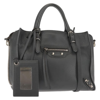 Balenciaga Papier A4 Zip Around Classic Studs Bag Leather