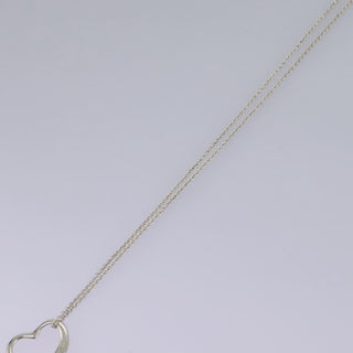 Tiffany & Co. Elsa Peretti Open Heart Pendant Necklace Sterling Silver