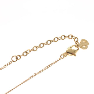 Christian Dior Logo Heart Pendant Necklace Metal