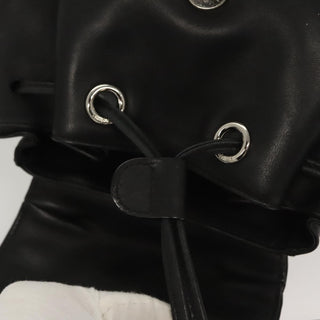 Salvatore Ferragamo Gancini Flap Drawstring Backpack Leather