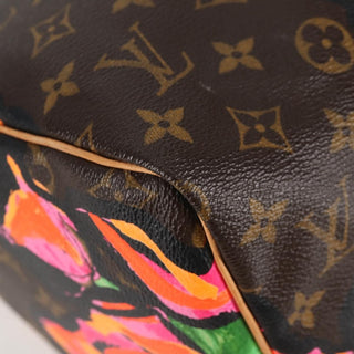 Louis Vuitton Speedy Handbag Limited Edition Monogram Roses