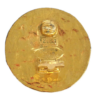 Chanel Vintage CC Round Button Clip-On Earrings Metal